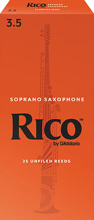 Rico Soprano Saxophone Reeds #3.5 Box of 25 Reeds